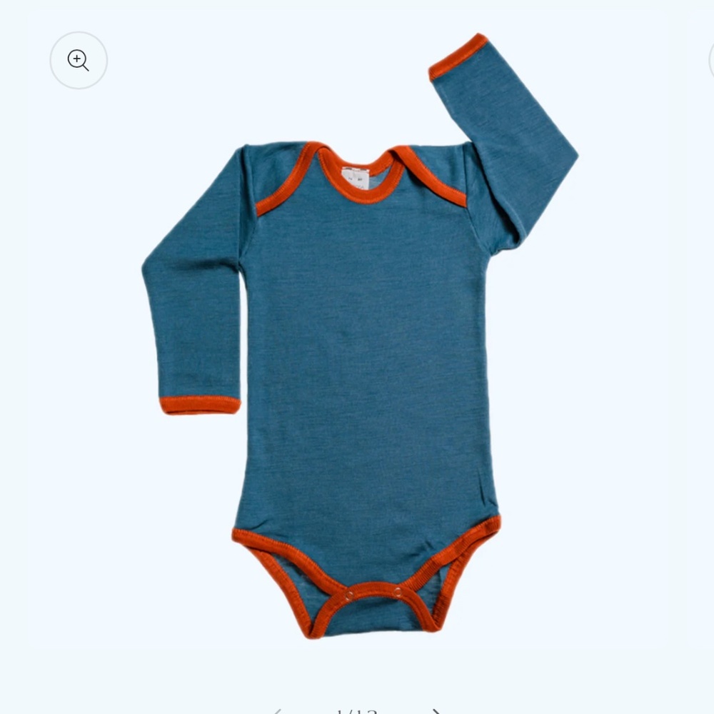 HOCOSA Organic Wool/Silk Snap-Bottom Shirt, Long Sleeves